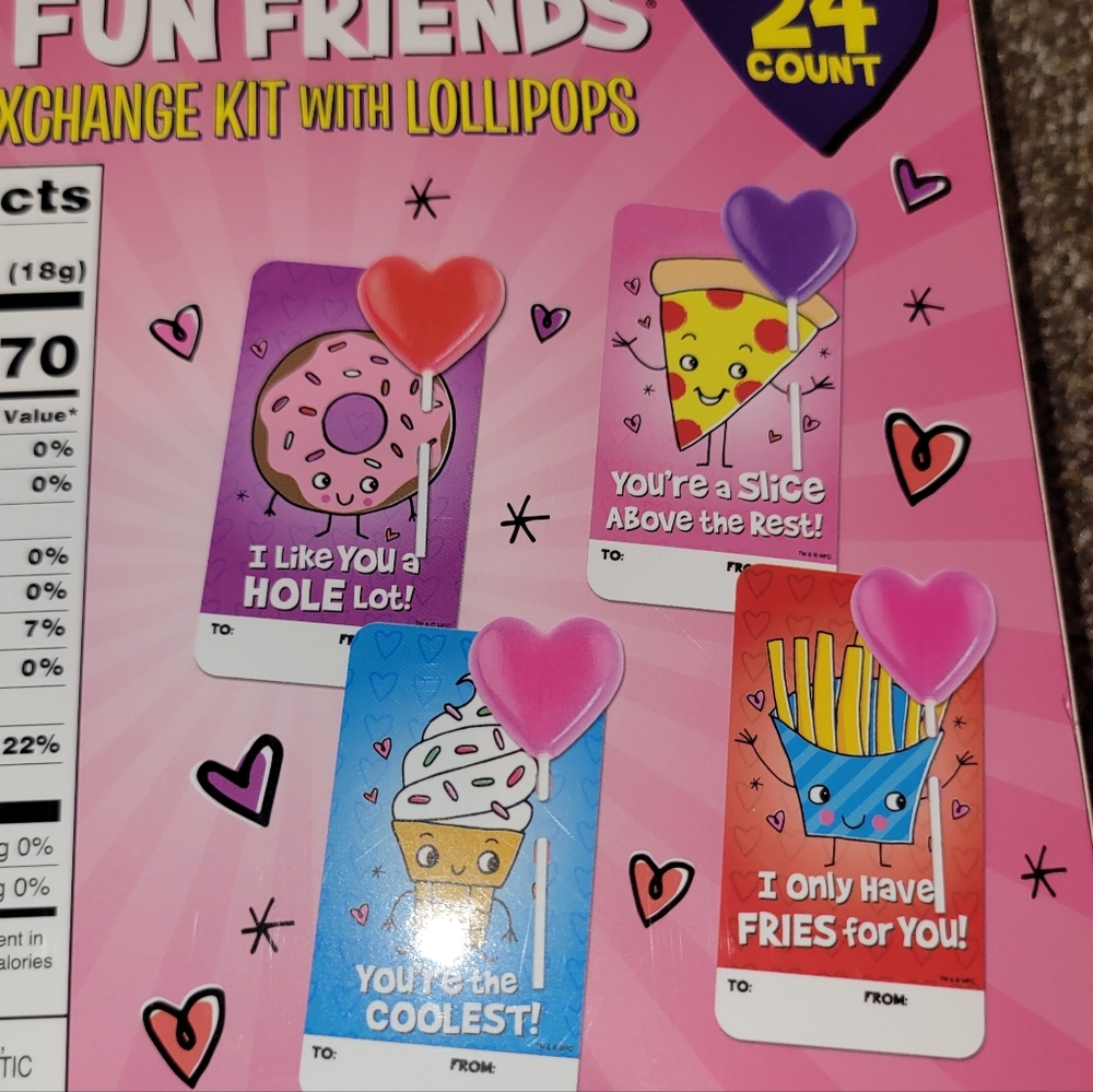 Food Fun Friends Lollipop Exchange Kit - 24 Count (CARDS ONLY)